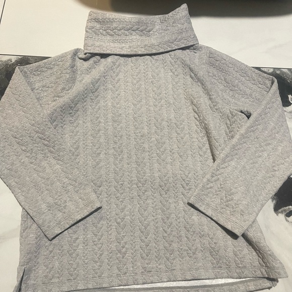 J. Crew GREY Cable-Knit Cowl Sweater size XL - Picture 3 of 5
